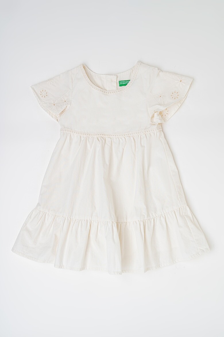 

Укороченное платье с короткими рукавами United Colors Of Benetton, белый