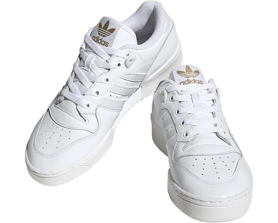 Кроссовки Adidas Rivalry Low, цвет White/Dash Grey/Gold Metallic