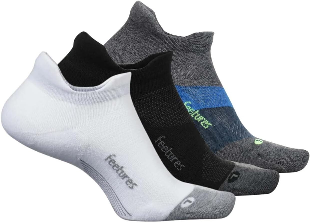 

Elite Ultra Light No Show Tab, упаковка из 3 пар Feetures, цвет Gravity Gray/Black/White
