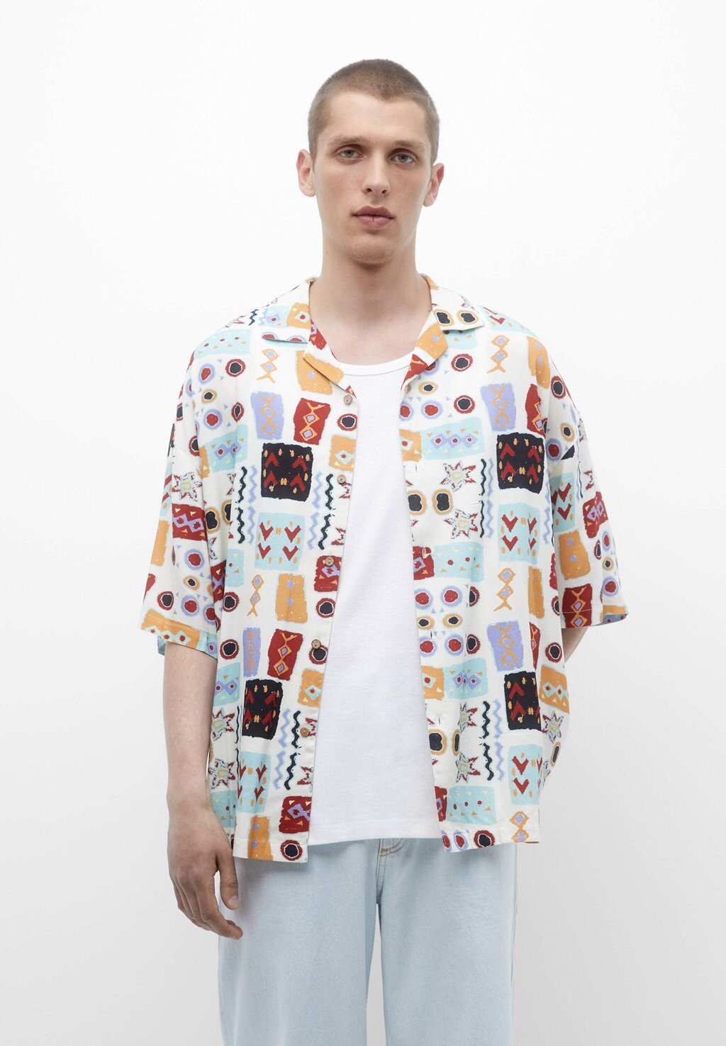 

Рубашка PULL&BEAR, белый