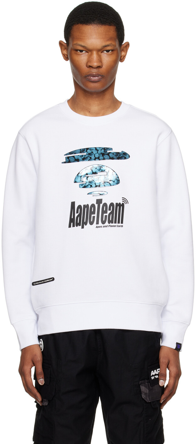 

Черный свитшот с лунным лицом AAPE by A Bathing Ape