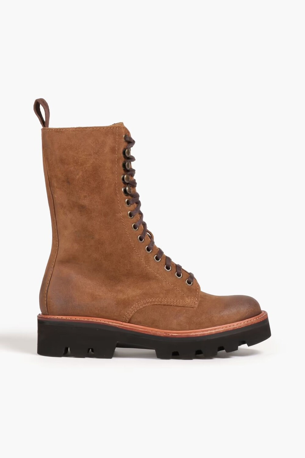

Ботинки Mavis в стиле милитари из полированной замши Grenson, коричневый