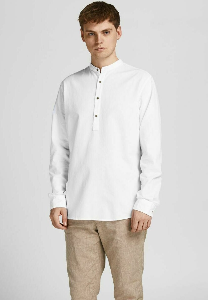 

Рубашка Jprblasummer Half Placket L/S Sn Jack & Jones, белый