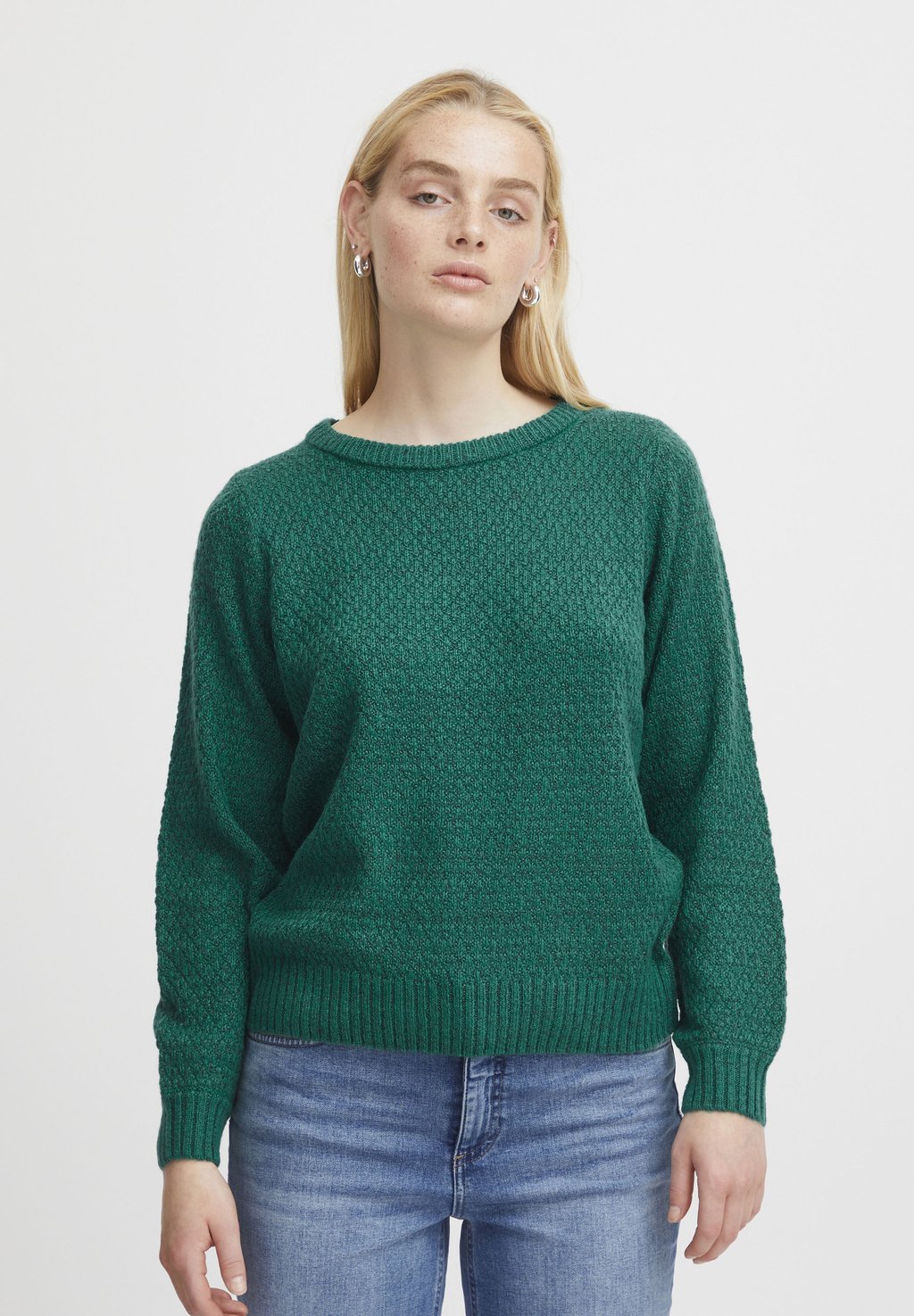 Вязаный свитер IHODANSA LS ICHI, цвет cadmium green