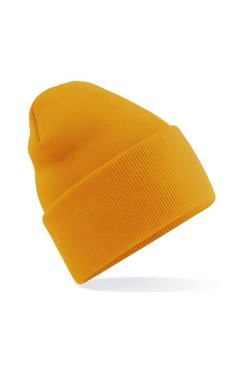 Оригинальная шапка-бини с отвернутыми манжетами Beechfield, желтый оригинальная зимняя шапка бини с манжетами beechfield красный