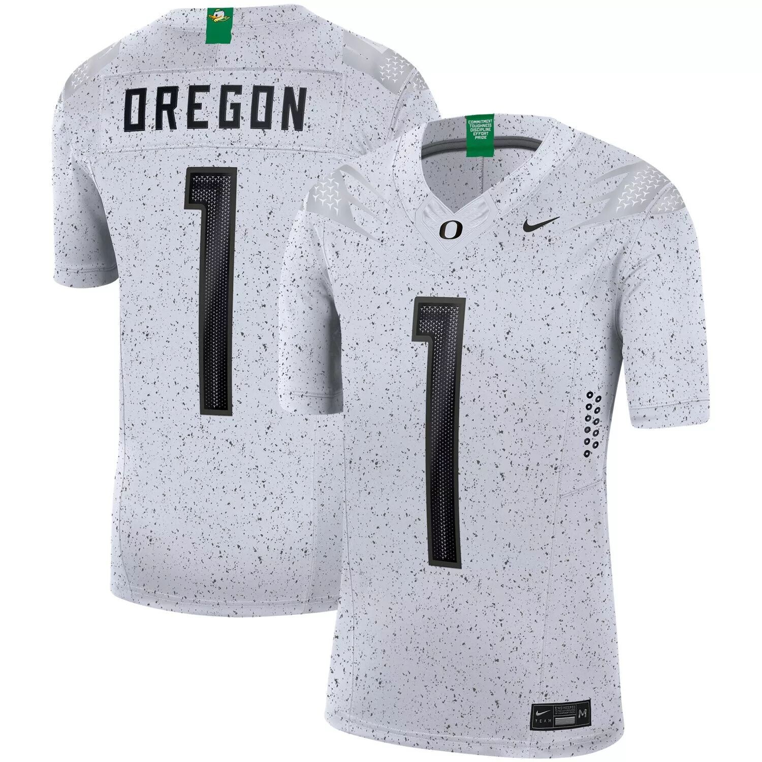 

Мужское джерси #1 White Oregon Ducks Alternate Limited Limited Nike
