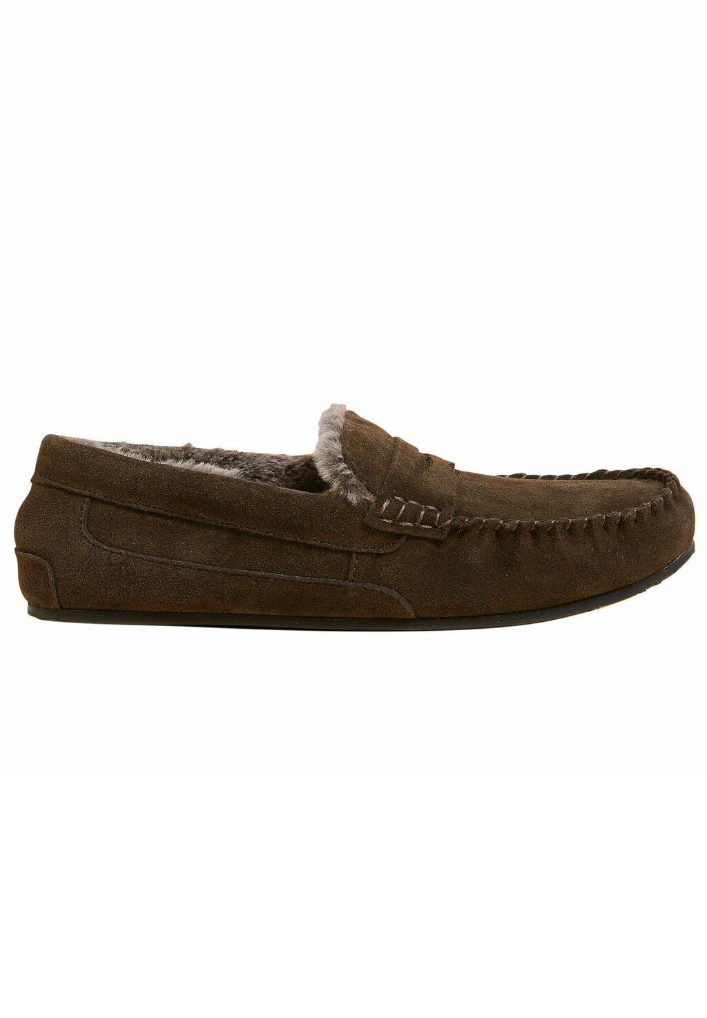 

Тапочки FRESHFEET FLEECE LINED SUEDE Marks & Spencer, цвет dark brown