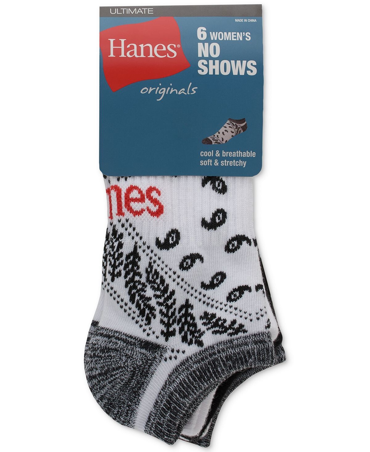 

Женские 6-шт. Носки Originals Ultimate No-Show Hanes