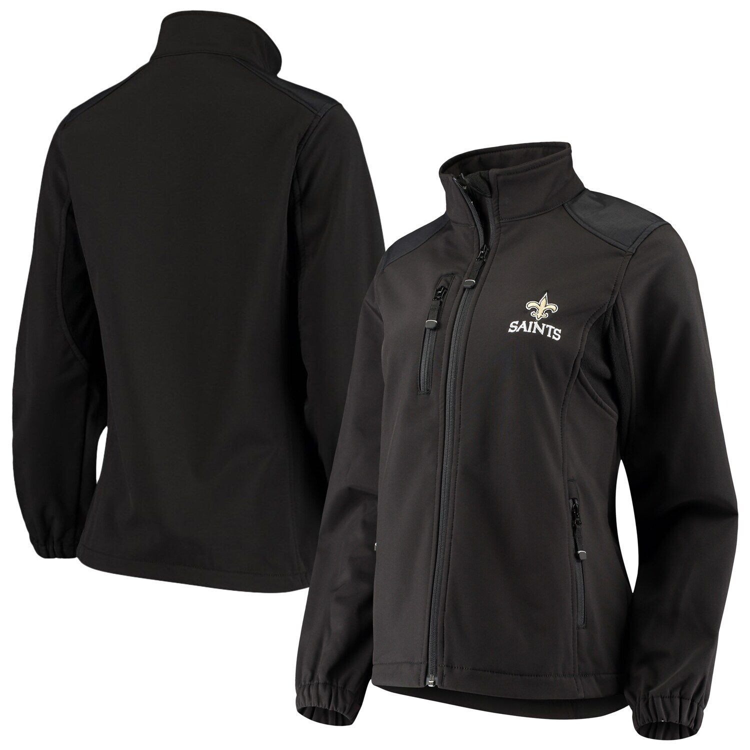 

Женская черная флисовая куртка Dunbrooke New Orleans Saints с молнией во всю длину