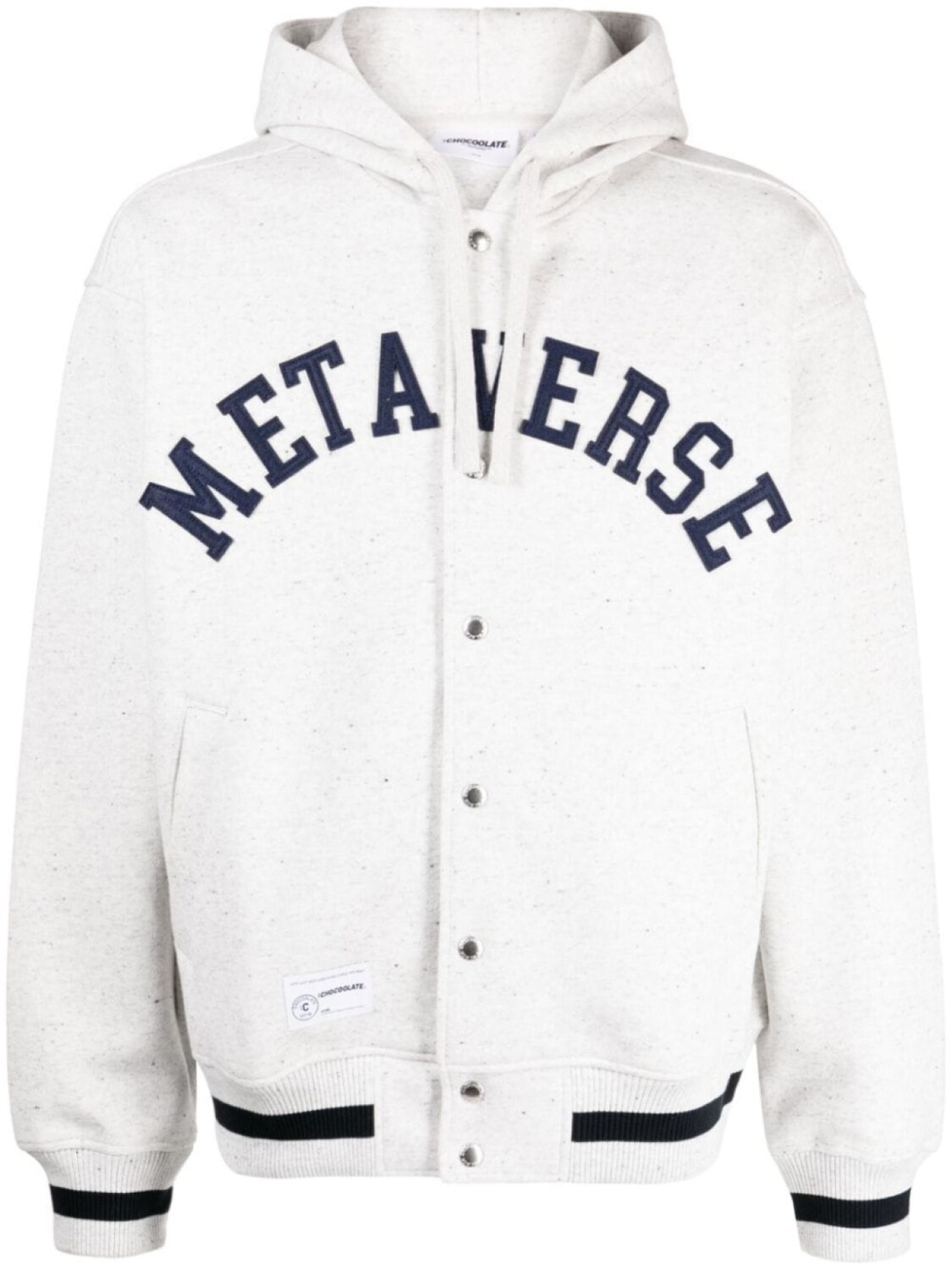 

Chocoolate Metaverse mélange-jersey hoodie, серый