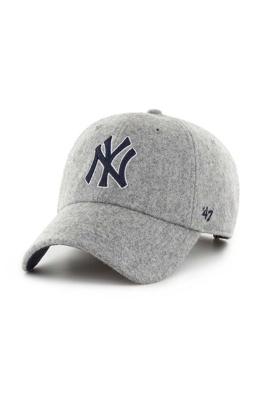 

Бейсболка MLB New York Yankees из смесовой шерсти 47 brand, серый