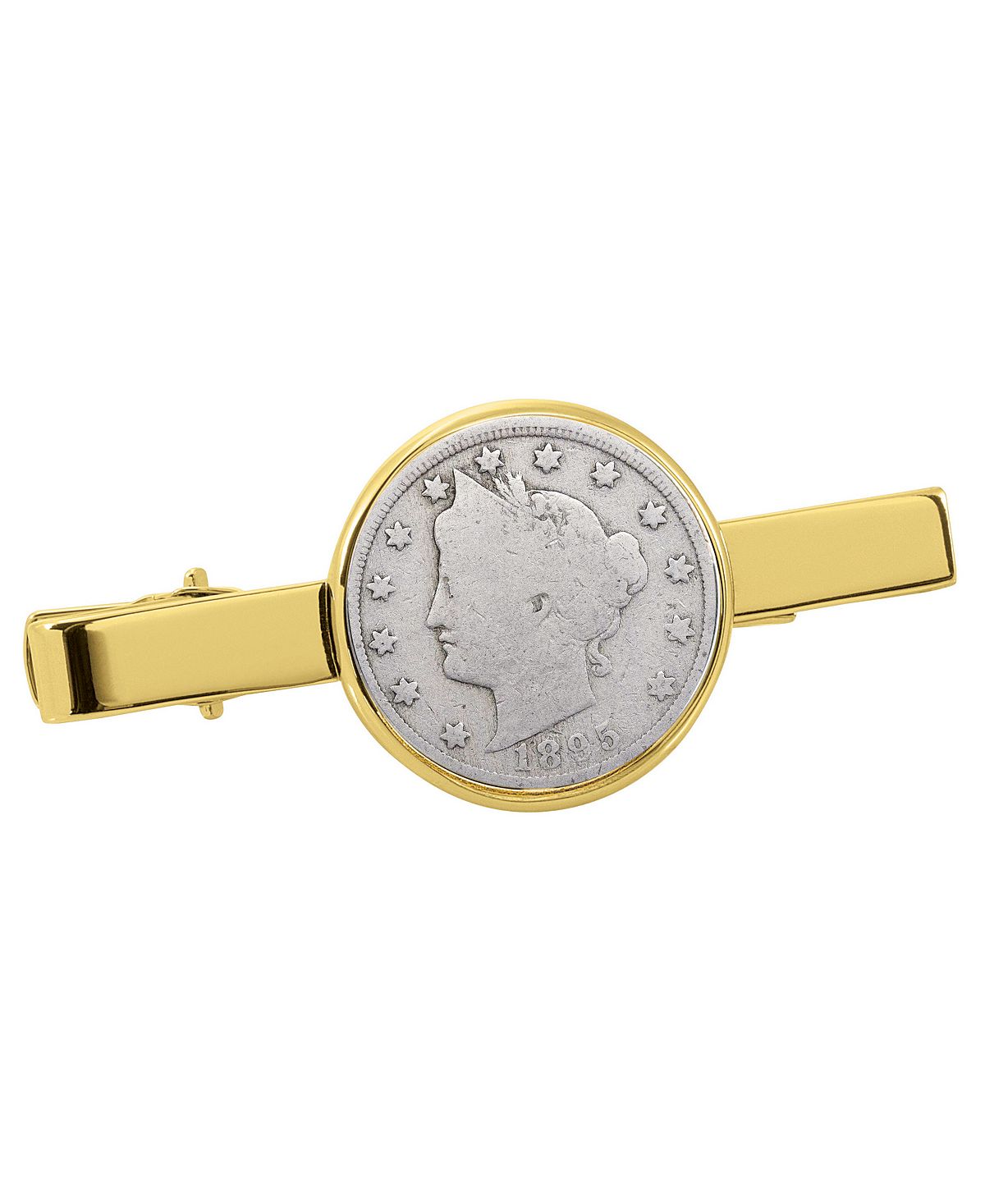Зажим для галстука для монет «Свобода» 1800-х годов, никель American Coin Treasures позолоченный никелевый зажим для галстука для монет liberty american coin treasures