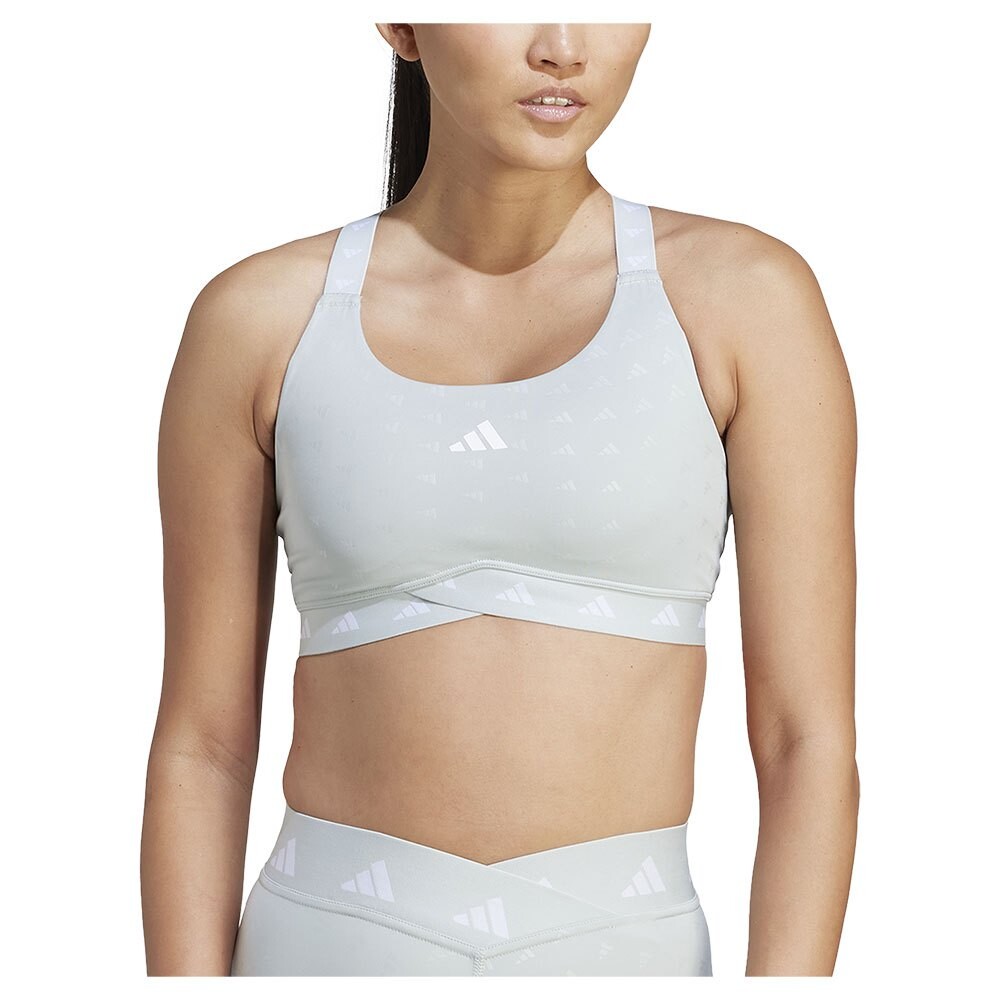 

Спортивный бюстгальтер adidas Powerimpact Luxe Medium, серый