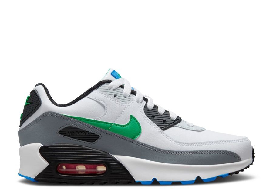 

Кроссовки Nike Air Max 90 Leather GS, цвет White Stadium Green