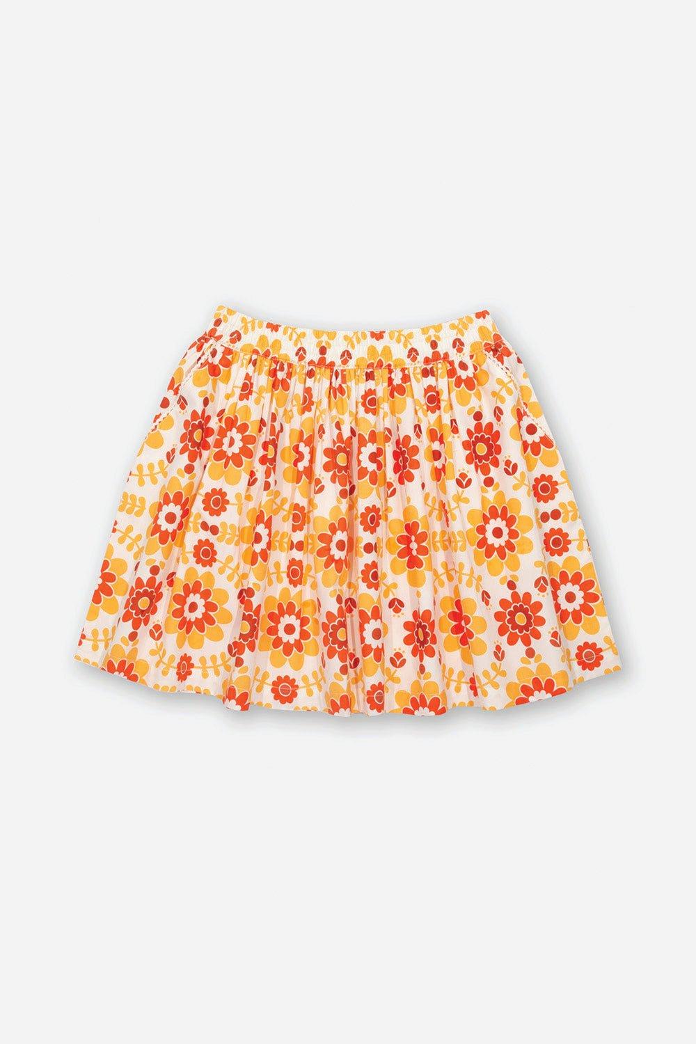Заводная юбка с цветочным принтом Kite, оранжевый новая стильная винтажная нижняя юбка в стиле ретро 50 х годов пышная юбка в стиле рокабилли