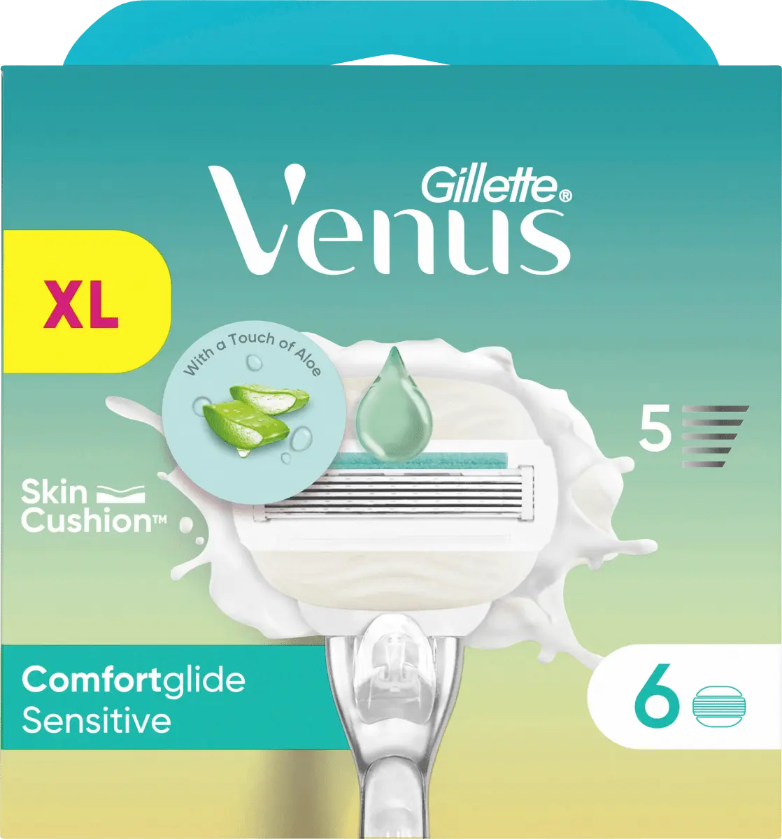 

Лезвия для бритвы Comfortglide Sensitive 6 шт. Gillette
