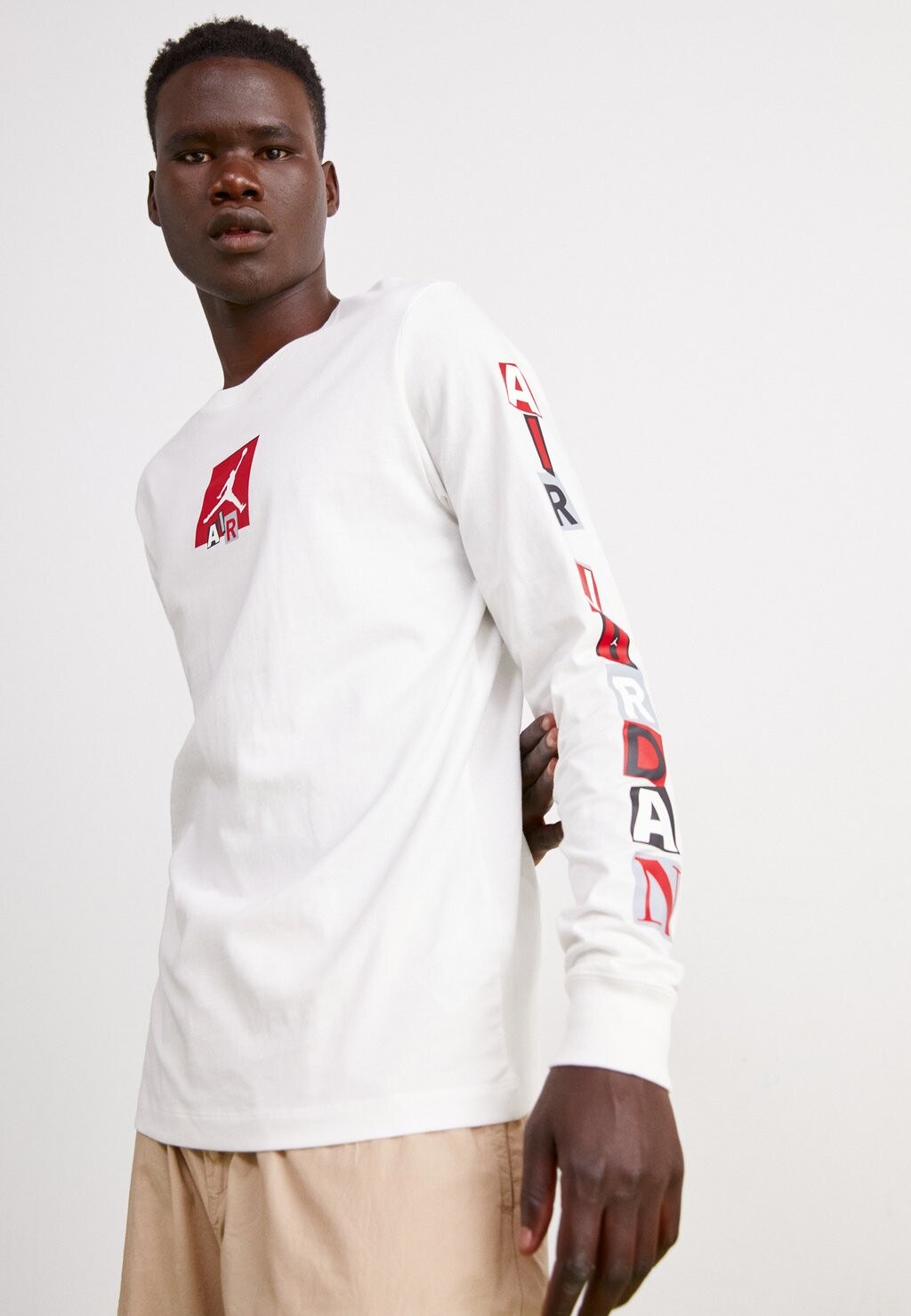 

Футболка с длинным рукавом BRAND CREW Jordan, белый/спортивный красный