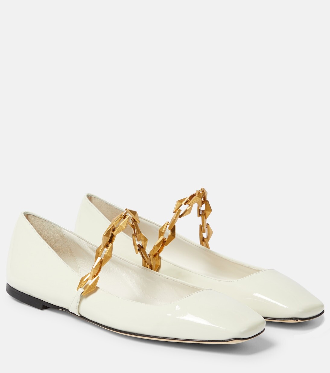 

Лакированные балетки diamond tilda Jimmy Choo, коричневый