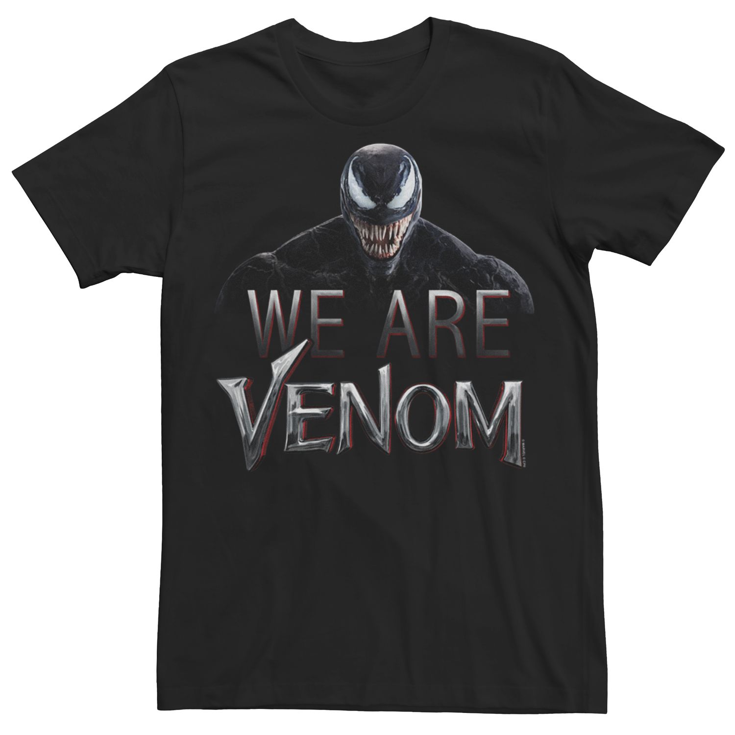 футболка marvel venom face с изображением we are venom teeth черный Мужская футболка с рисунком Marvel We Are Venom Licensed Character