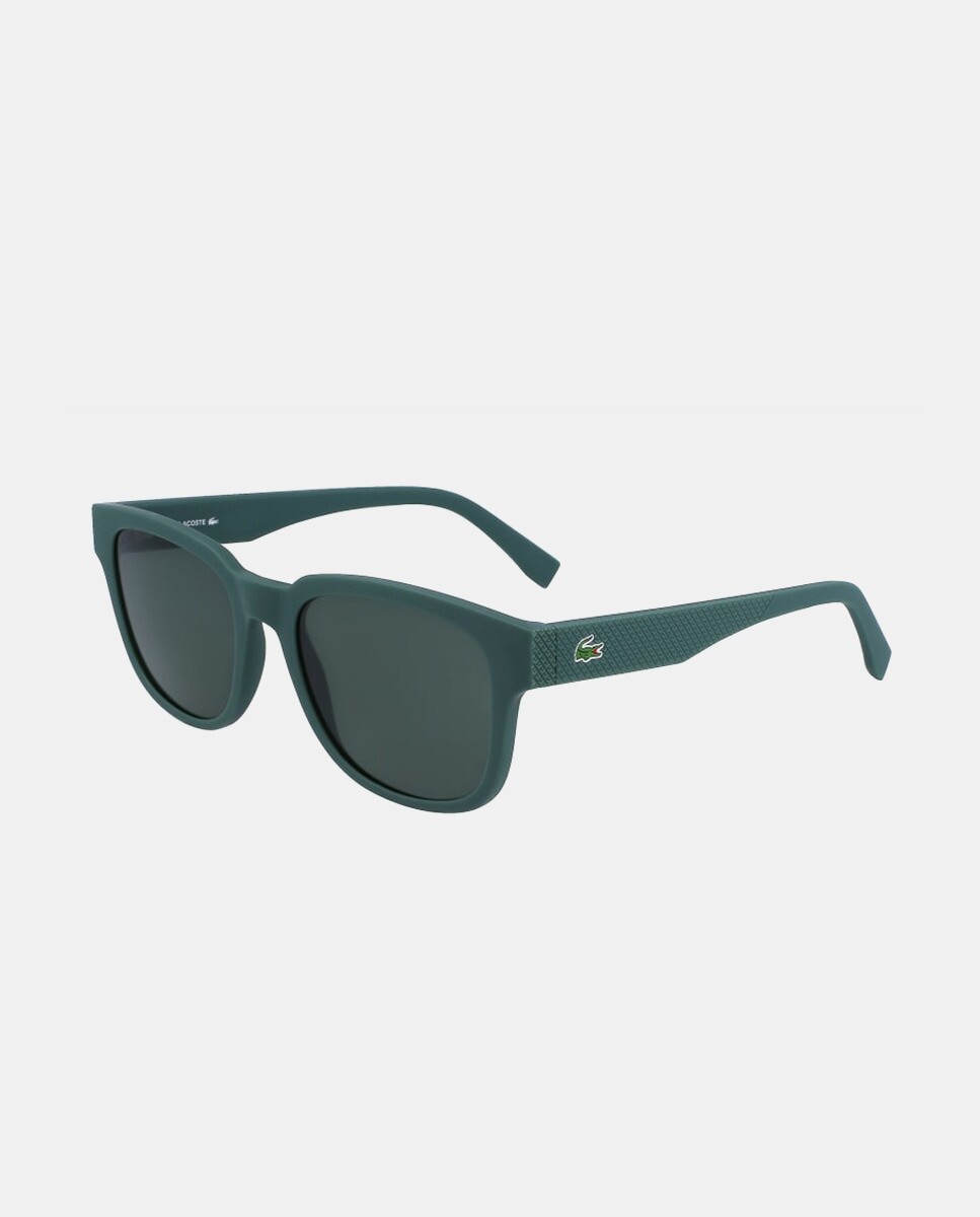 

Зеленые квадратные мужские солнцезащитные очки Lacoste, темно-зеленый
