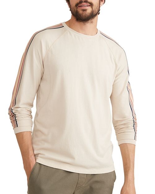 

Футболка в полоску с длинными рукавами Marine Layer, цвет Tan/Beige