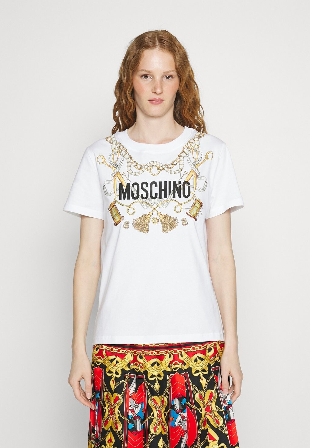 

Футболка с принтом MOSCHINO, белый