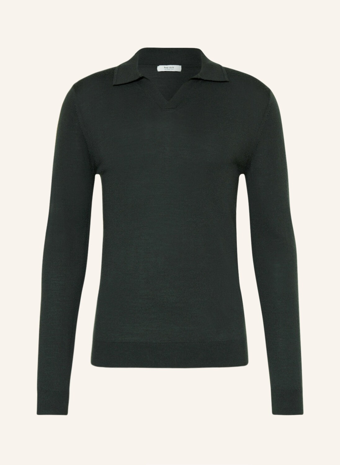 

Рубашка поло REISS Strick MILBURN Slim Fit, темно-зеленый