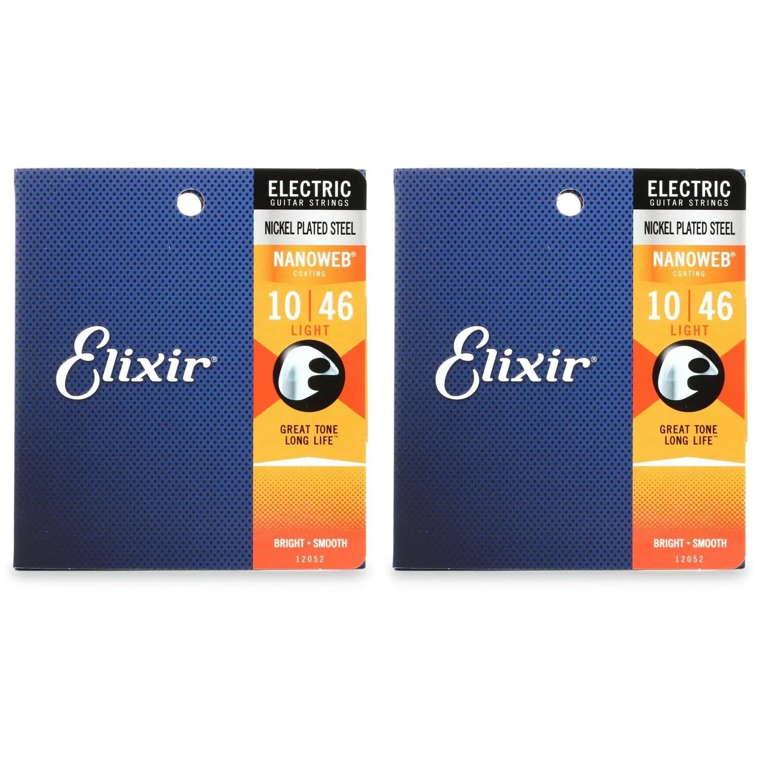 

Elixir Strings 12052 Струны для электрогитары Nanoweb — .010-.046 Легкие (2 шт.)