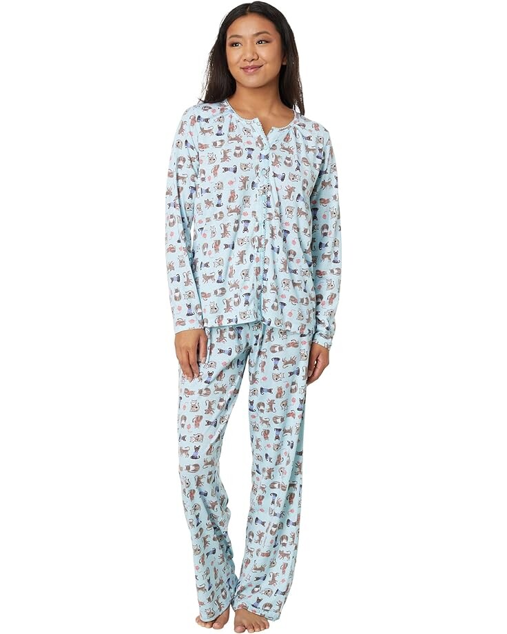 

Пижама Karen Neuburger Long Sleeve Cardigan, цвет Cozy Cat