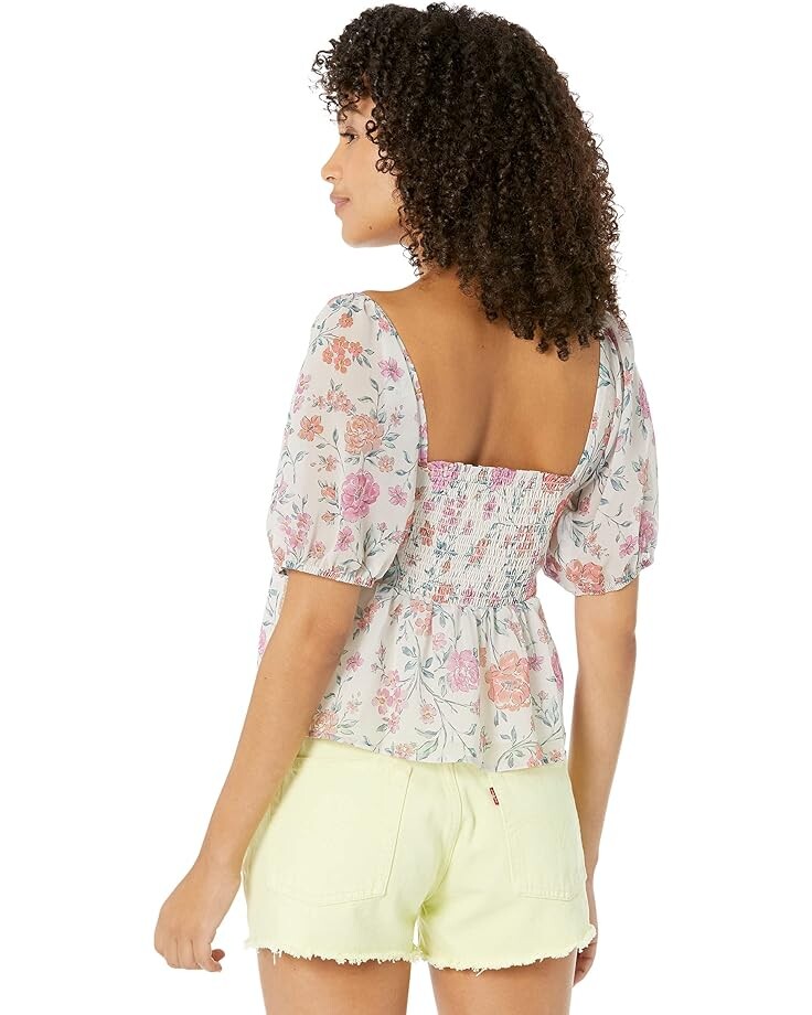 

Топ Saltwater Luxe Katrina Vintage Bouquet Short Sleeve Top, цвет Vanilla