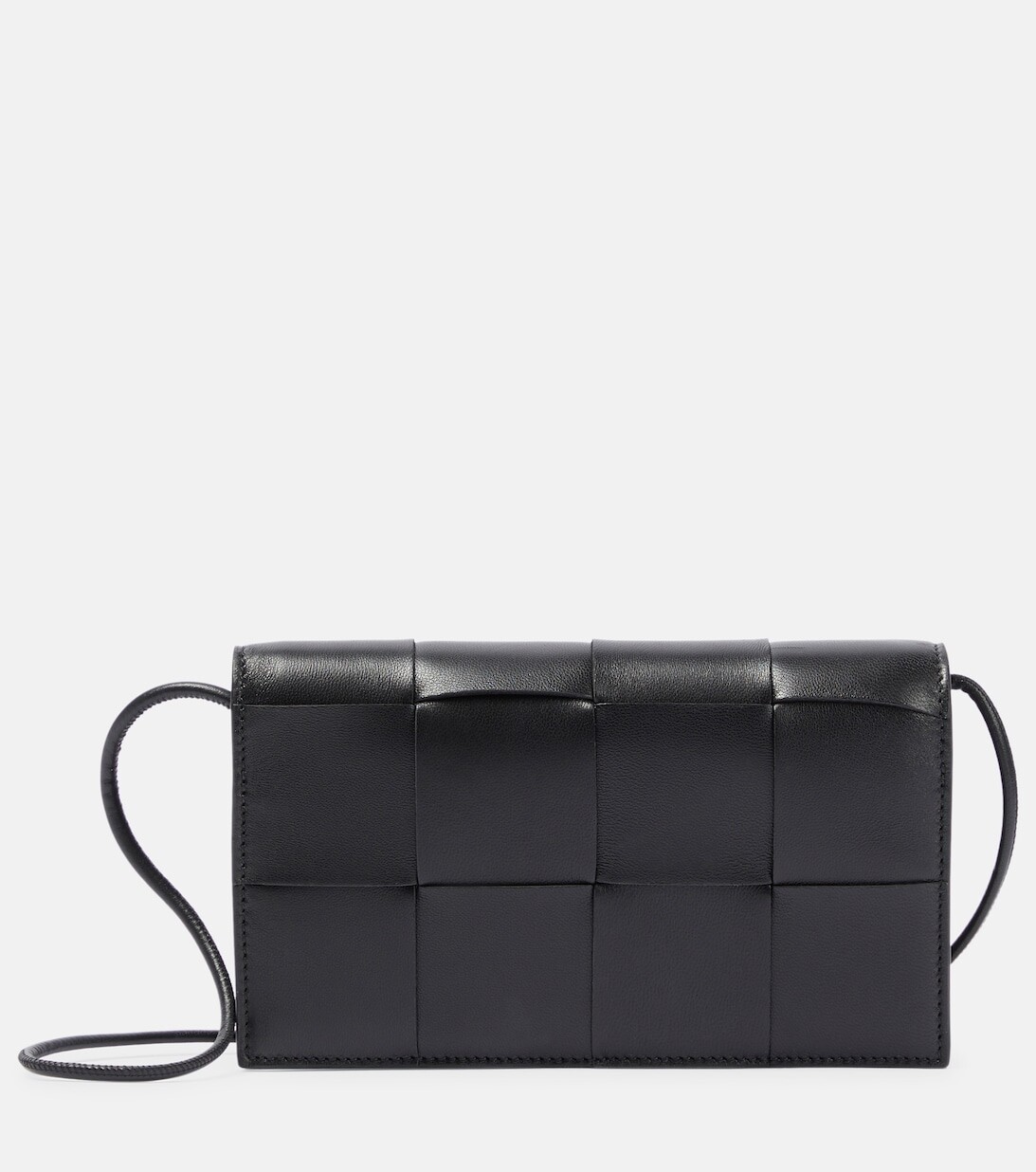 

Кожаный мини-кошелек Cassette на цепочке Bottega Veneta, черный