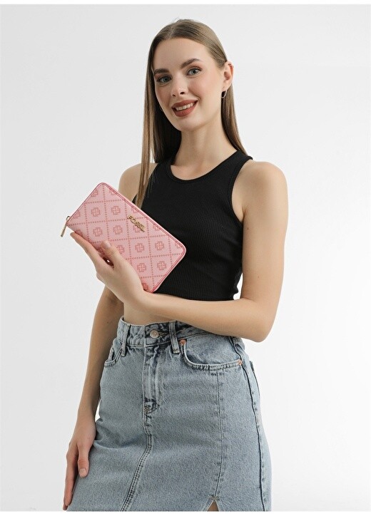 

Розовый женский кошелек Fossil