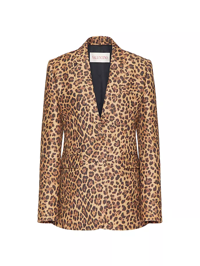 

Блейзер Crepe Couture Animalier Valentino Garavani, цвет animal print