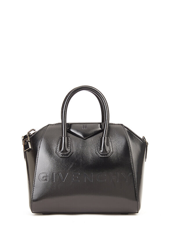 

Женская кожаная сумка через плечо с черным логотипом Givenchy