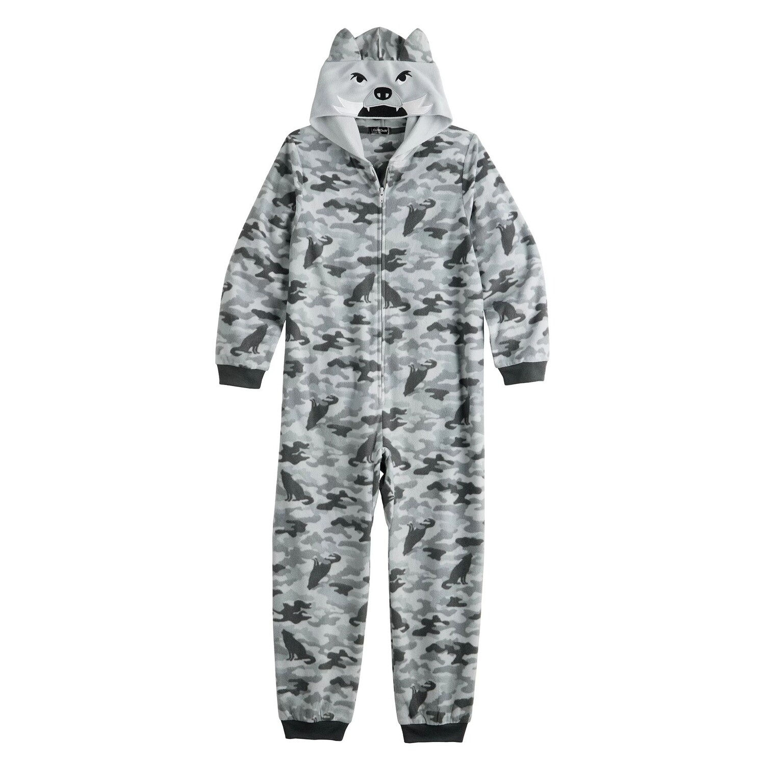 

Цельная пижама с капюшоном Cuddl Duds для мальчиков 4–16 лет Cuddl Duds, серый