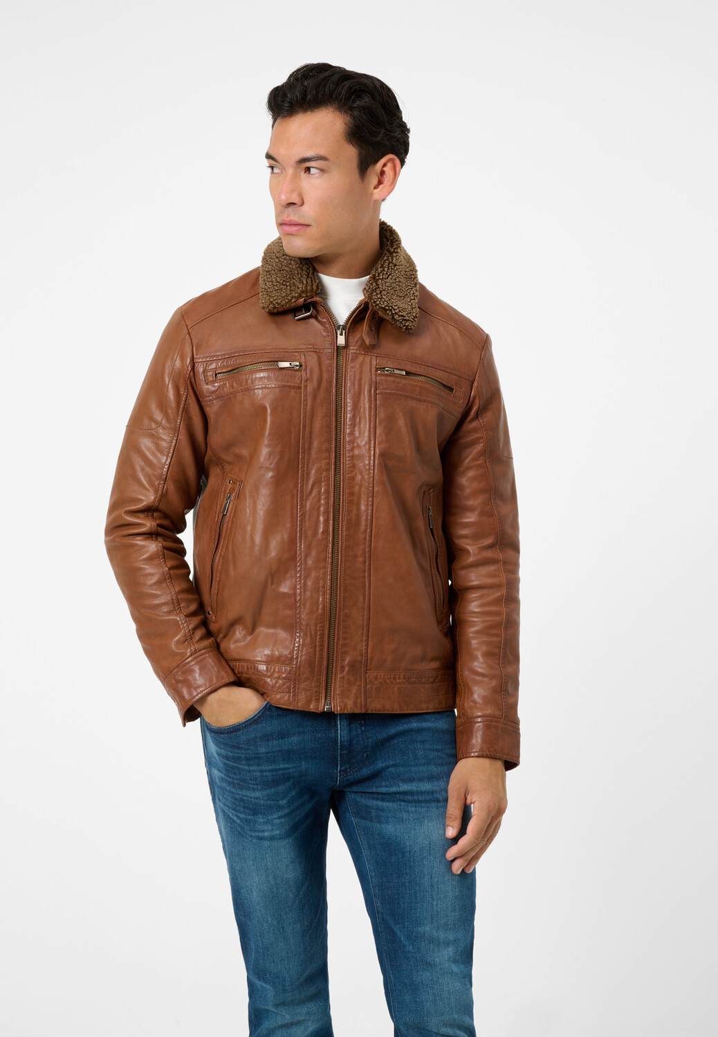 

Кожаная куртка Ricano Herren Dino, цвет der Farbe Cognac