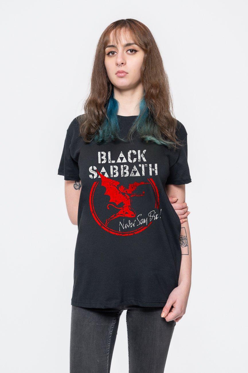 Футболка Никогда не говори «Умри» Black Sabbath, черный black sabbath never say die lp cd