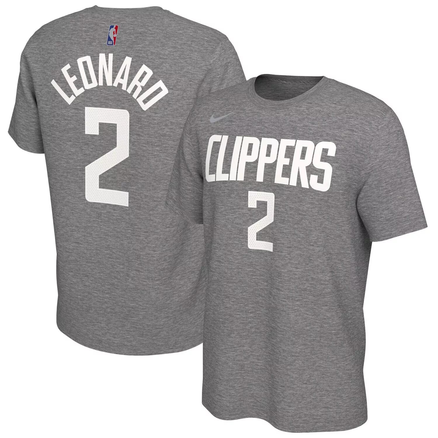 

Мужская футболка Nike Kawhi Leonard Grey LA Clippers 2020/21 Earned Edition с именем и номером