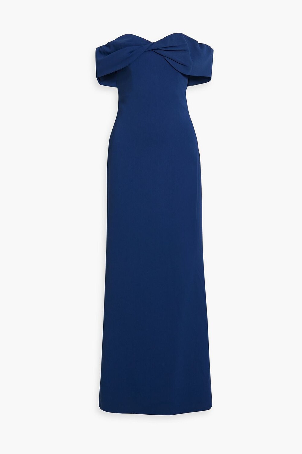 

Платье из кади с открытыми плечами BADGLEY MISCHKA, нави