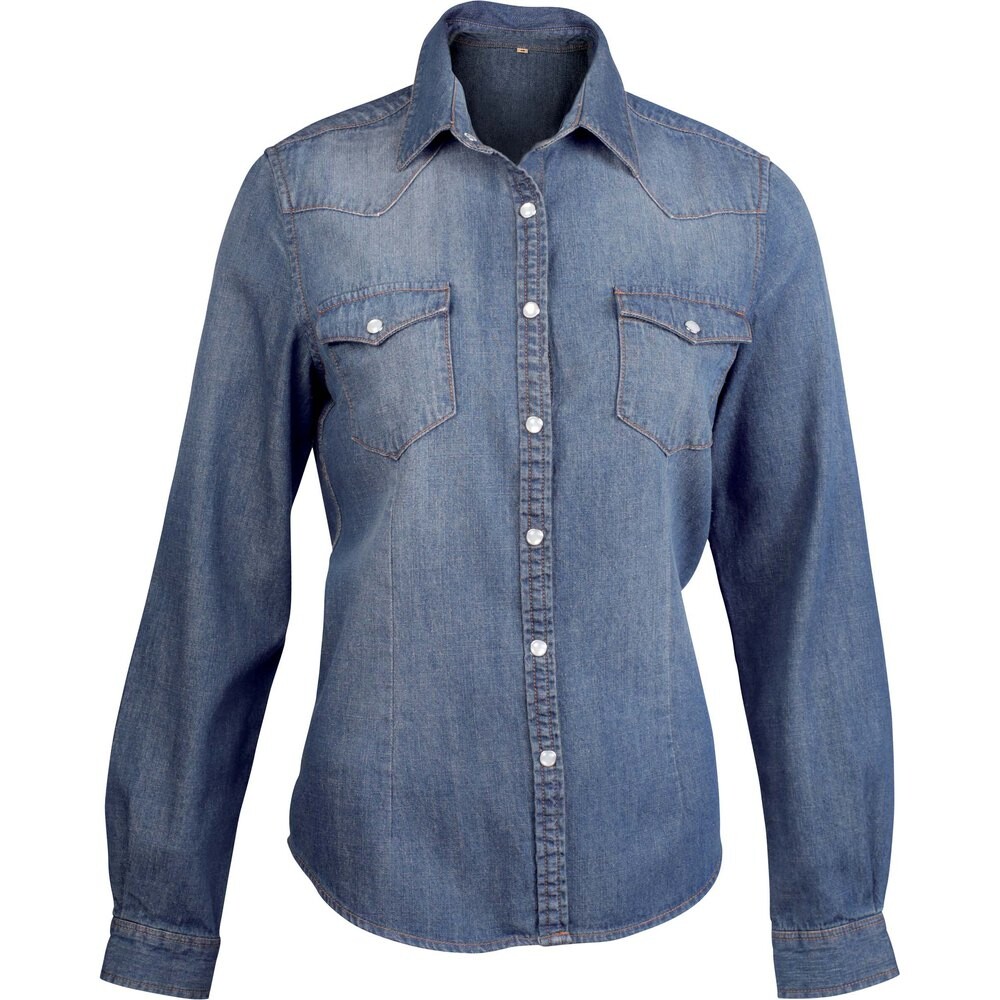 

Рубашка Kariban With Sves Denim, синий