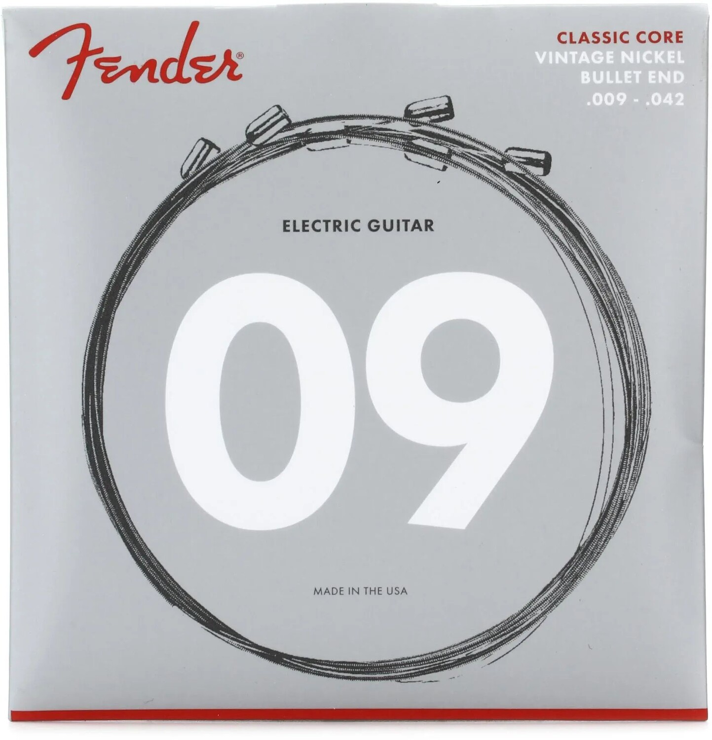 

Струны для электрогитары Fender 3155L Classic Core Vintage с никелевым наконечником и пулевидным наконечником — .009-.042, светлые
