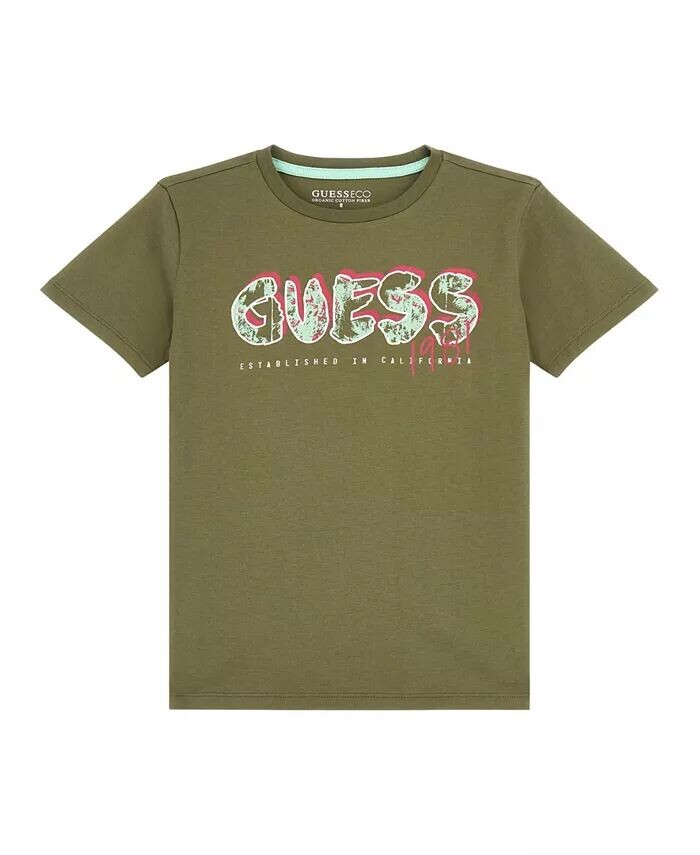 

Футболка с короткими рукавами и рисунком Big Boy Guess, зеленый