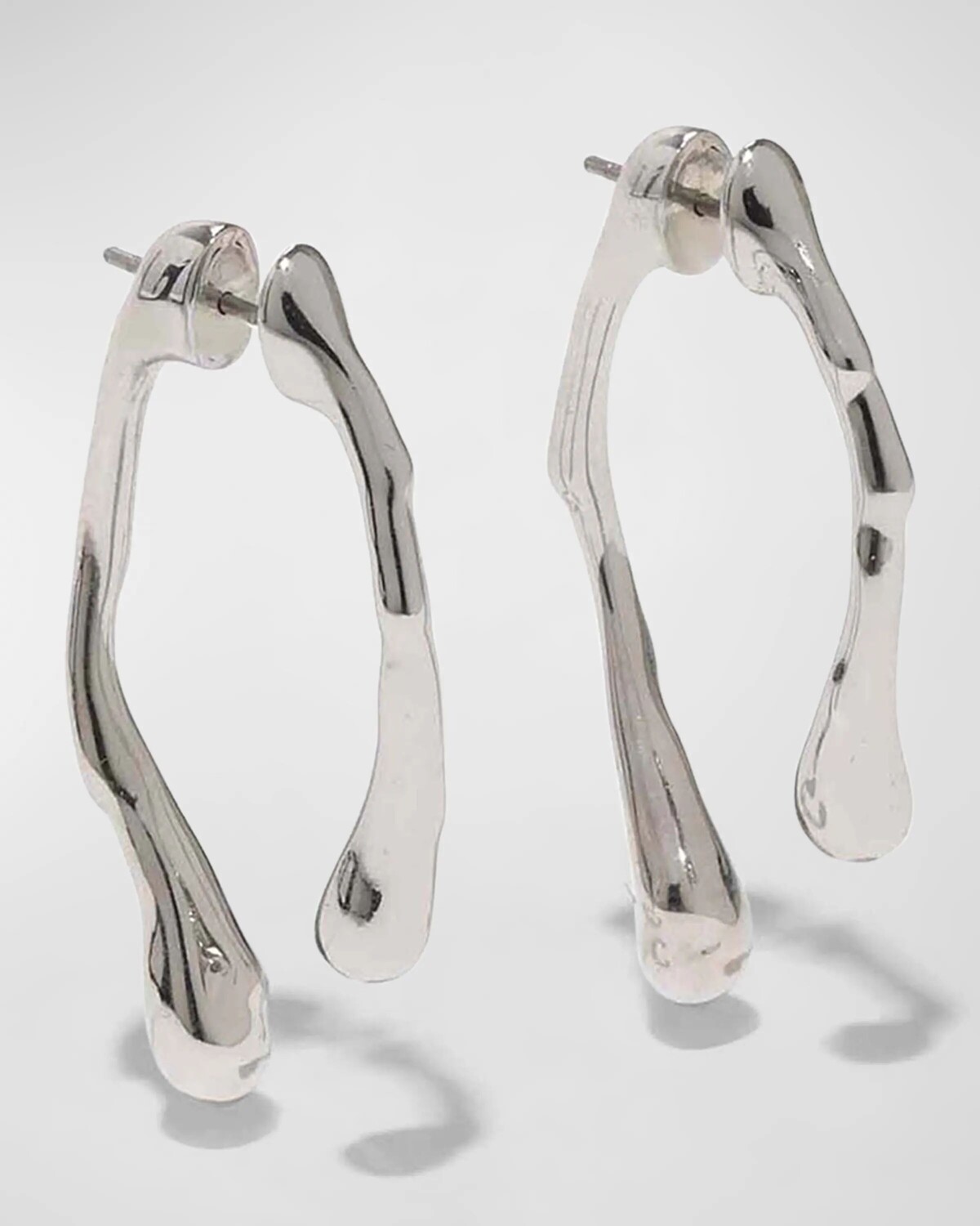 

Серьги Silvertone Drippy Post Alexis Bittar, цвет No Stones