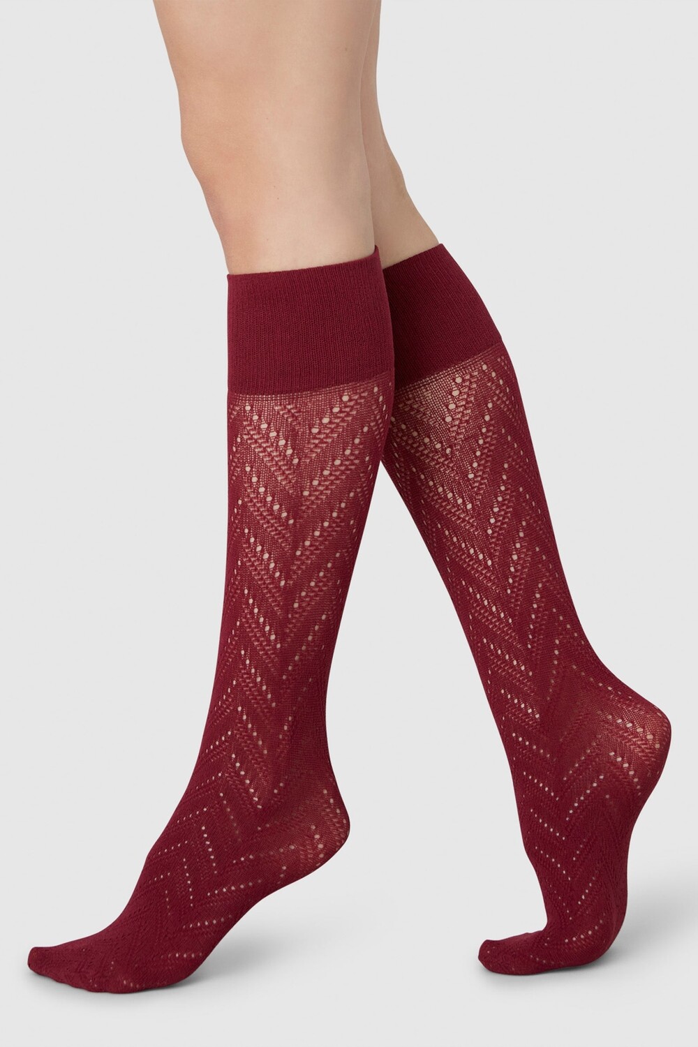 

2 пары носков до колен с пуантами Swedish Stockings, красный