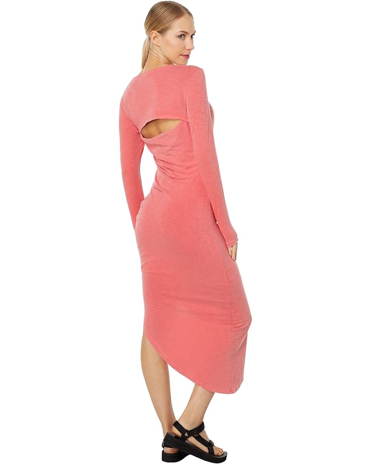 Платье SUNDRY Drape Cutout Dress, цвет Pigment Cherry