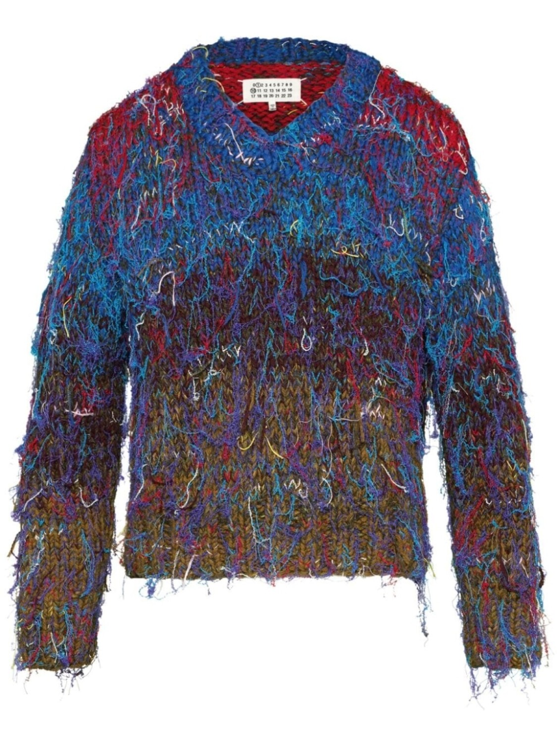 

Maison Margiela джемпер Handmade с V-образным вырезом, красный