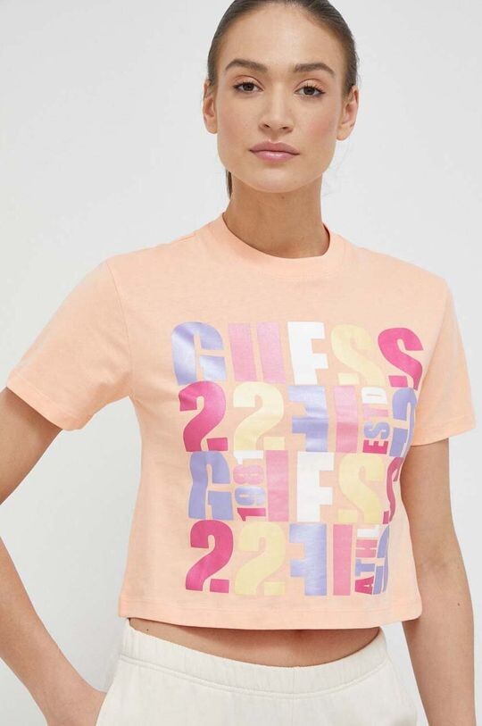 

Футболка из хлопка Guess, оранжевый