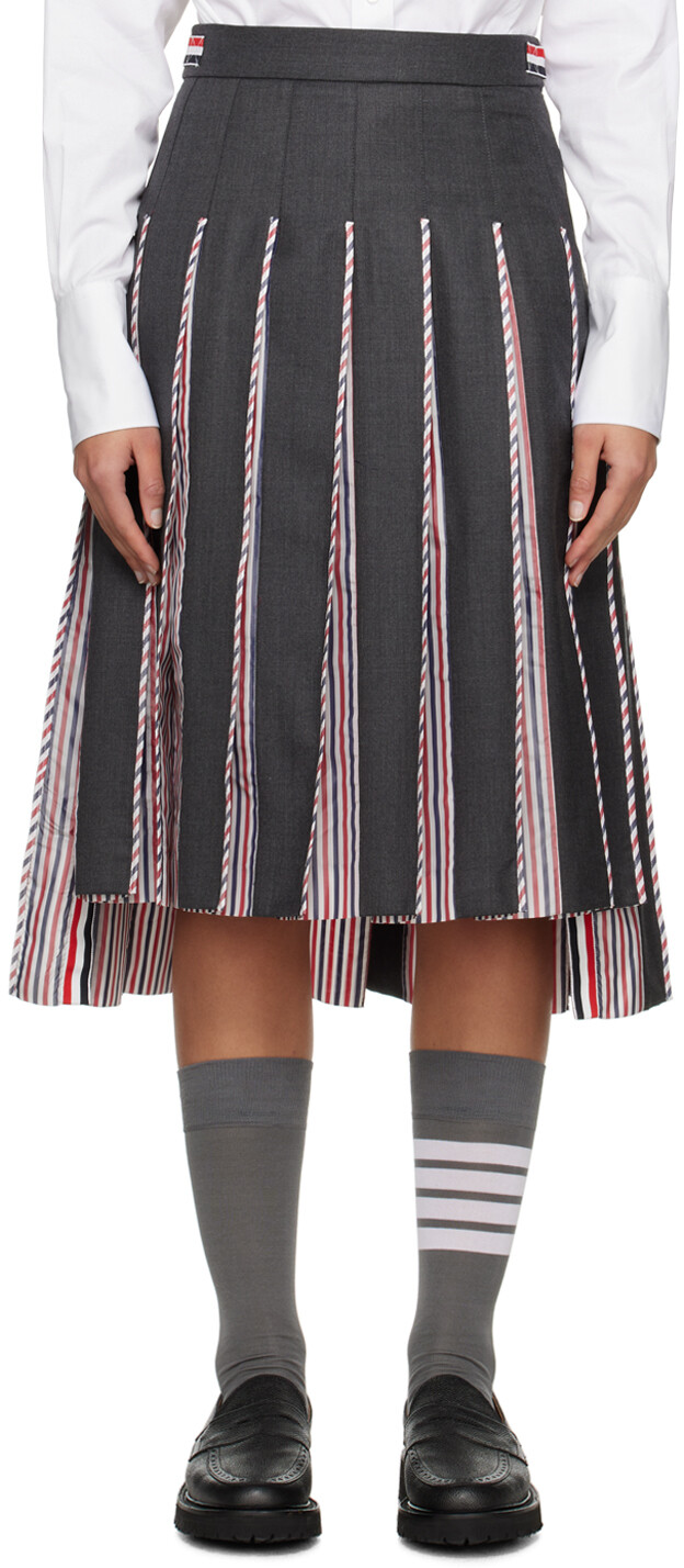 

Серая юбка-миди RWB Thom Browne