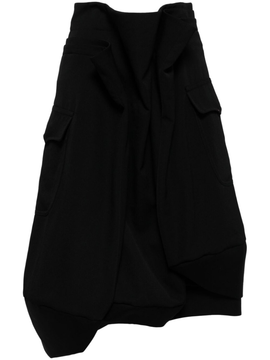

Асимметричная юбка миди из шерсти Comme Des Garçons, черный