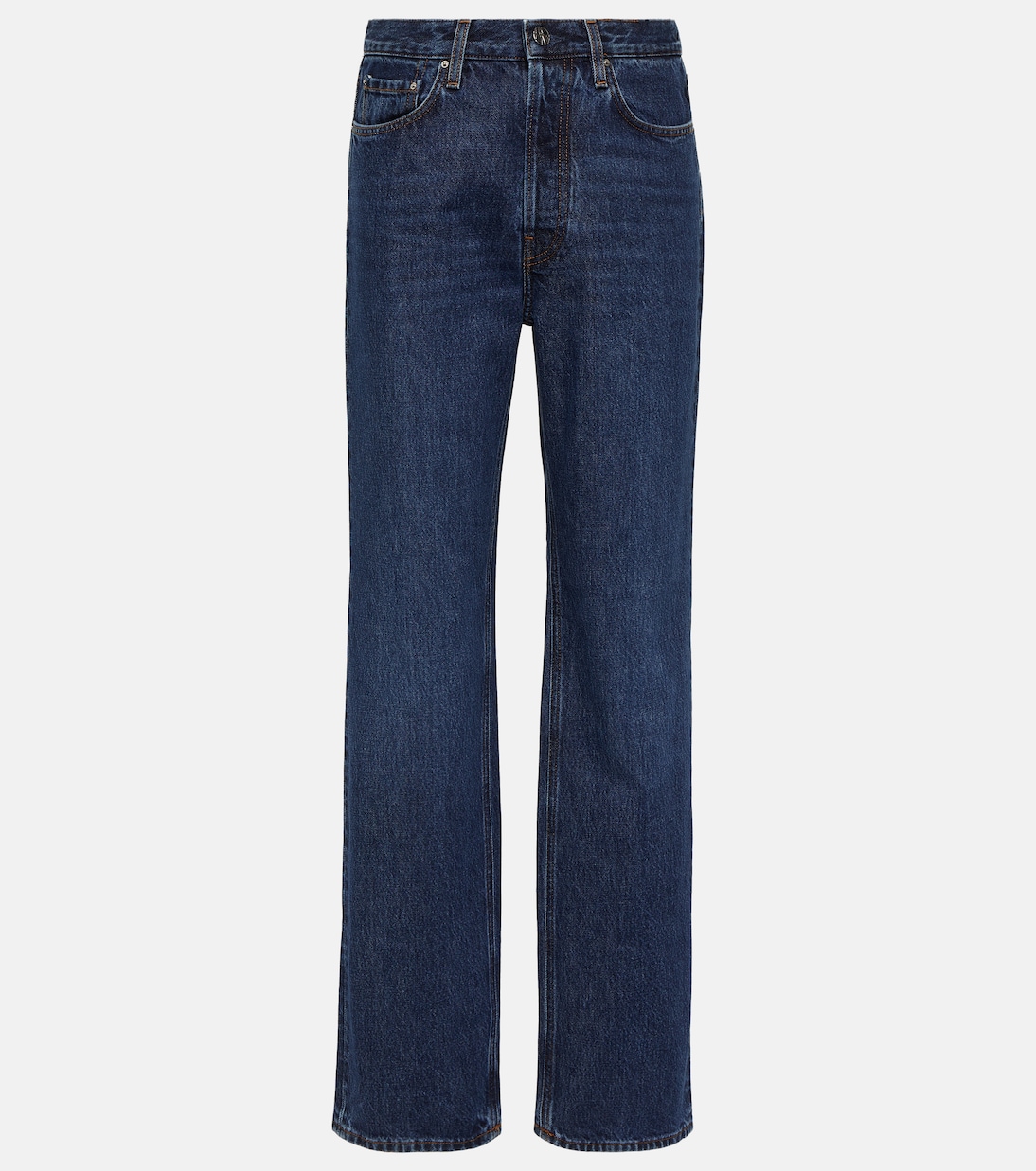 Прямые джинсы классического кроя со средней посадкой Toteme, синий джинсы классического кроя toteme синий